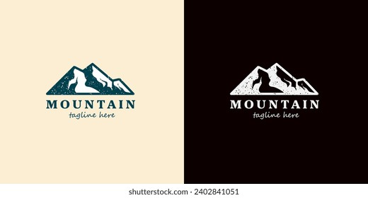 Mountain logo abstract vector design. Logotype template for extreme sport, climbers, nature adventures, explorers