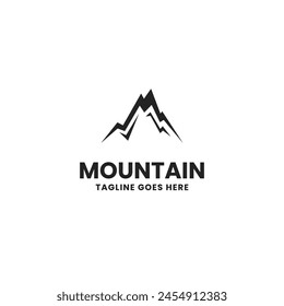 Mountain logo for adventure and outdoor design template vector illustration