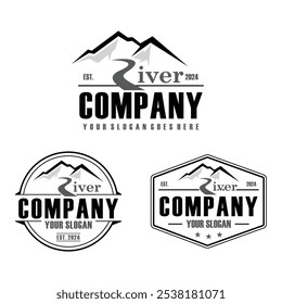 Logo de montaña, Vector de logo de aventura