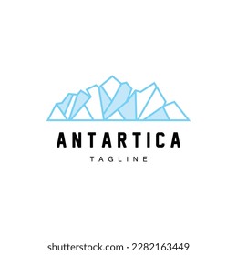 Mountain Logo, Antarctic Iceberg Logo Design, Nature Landscape Vector, Product Brand Illustration Icon