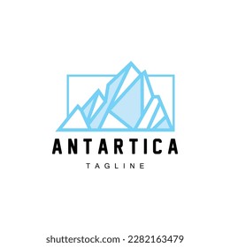 Berglogo, Design des antarktischen Iceberg-Logos, Naturlandschaftsvektor, Illustrationssymbol für die Produktmarken