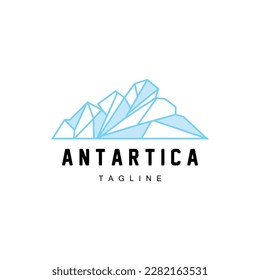 Mountain Logo, Antarctic Iceberg Logo Design, Nature Landscape Vector, Product Brand Illustration Icon