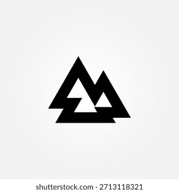 SÍMBOLO DE DISEÑO DE VECTOR DE ARTE DE LOGOTIPO DE MONTAÑA