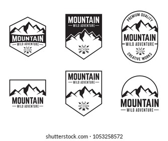 mountain logo badge concept