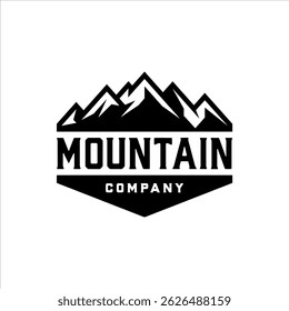 Mountain logo badge with simple style design