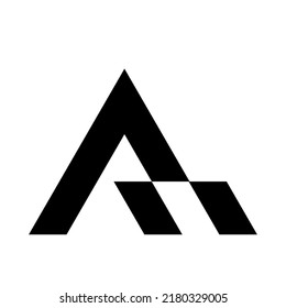 A mountain logo black letter logo template