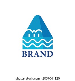 Logo de la montaña en color azul