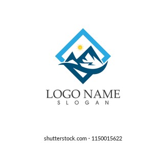 Mountain Logo Business Template Vector