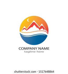 MOUNTAIN LOGO BUSINESS TEMPLATE VECTOR