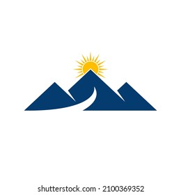 El logotipo de montaña puede utilizarse para iconos, signos, logotipos, etc