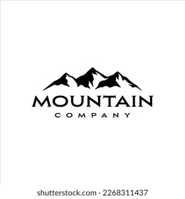 Logo de la montaña con un diseño clásico y elegante