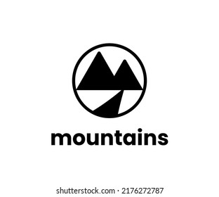 El logotipo de montaña es un logotipo profesional limpio y elegante para empresas o personas