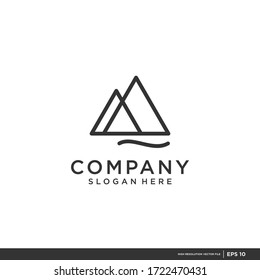 mountain logo with a clean and unique concept
