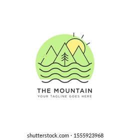 Mountain Logo Concept, Minimal Style. Best Logo for Your Company