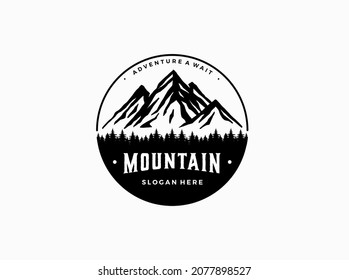 Mountain logo concept for outdoor adventure company