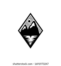 Mountain logo concept. Outdoor logo vector