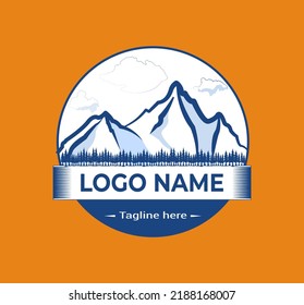 Mountain logo Concept in vintage style