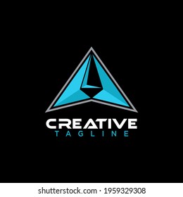Mountain logo with crystal concept design vector