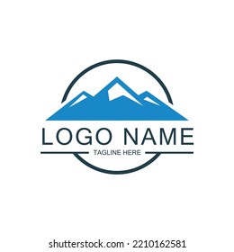 Mountain logo design. Abstract mountain logo design