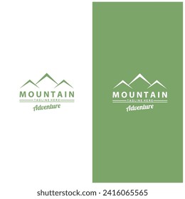Mountain logo design. Adventure. Outdoor hiking adventure icon set.  Vector Design