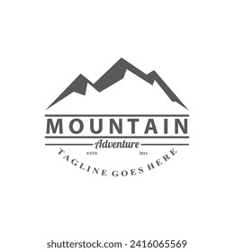 Mountain logo design. Adventure. Outdoor hiking adventure icon set.  Vector Design