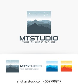 Mountain logo design. Adventure, Sport and Outdoor logo concept. Vector logo template