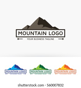 Mountain logo design. Adventure, Sport and Outdoor logo concept. Vector logo template