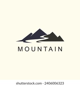 Diseño de logotipo de montaña para alquiler de negocios 