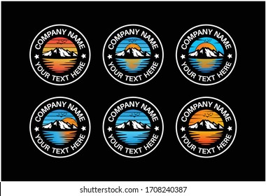 Mountain Logo Design - Circle Logo Design