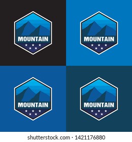 Mountain logo design concept modern symbol style