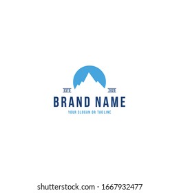 mountain logo design concept vector template