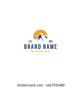 mountain logo design concept vector template