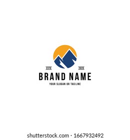 mountain logo design concept vector template