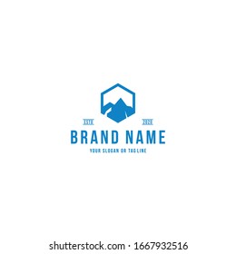 mountain logo design concept vector template