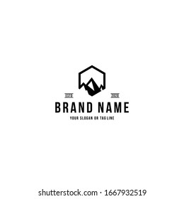 mountain logo design concept vector template