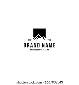 mountain logo design concept vector template
