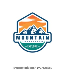 mountain logo design concept vector
