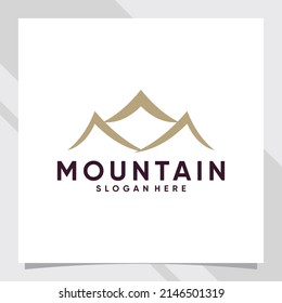Mountain logo design with creative concept
