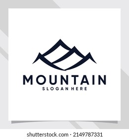 Mountain logo design with creative concept