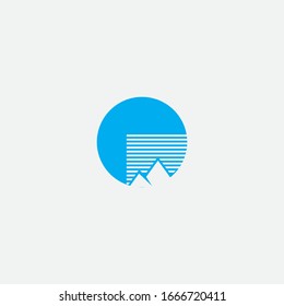 mountain logo design and creative sign