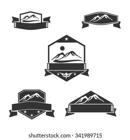 Mountain logo design elements