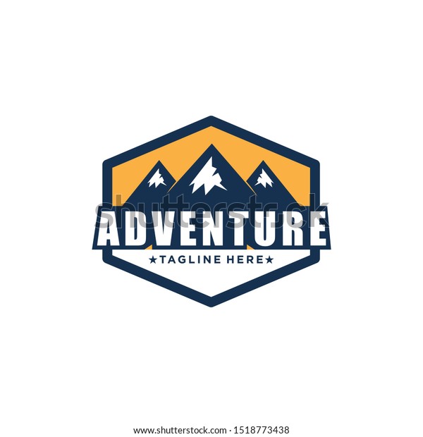 Mountain Logo Design Emblem Adventure Stock Vector (royalty Free 