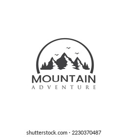 archivo eps10 de diseño de logotipo de montaña