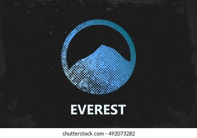 Mountain Logo design. Everest logo. Mountain poster