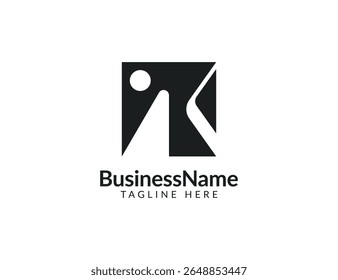 Mountain Logo Design. Geometrische moderne und einfache Bergspitze Symbol Vorlage