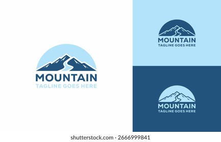 Mountain Logo Design High Hill Symbol Graphic