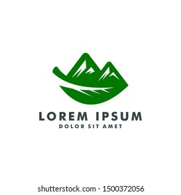 Mountain logo design, hill icon symbol vector illustration