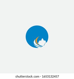 diseño e icono del logotipo de montaña