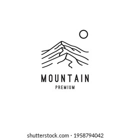 Mountain logo design icon illustration vector template