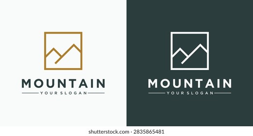Mountain logo design icon symbol